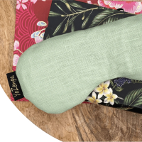 Matcha Green voorgevormd oogkussen met Lijnzaad & Lavendel vulling